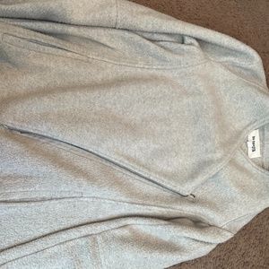 BB Dakota Grey Soft Asymmetrical Zipper Coat